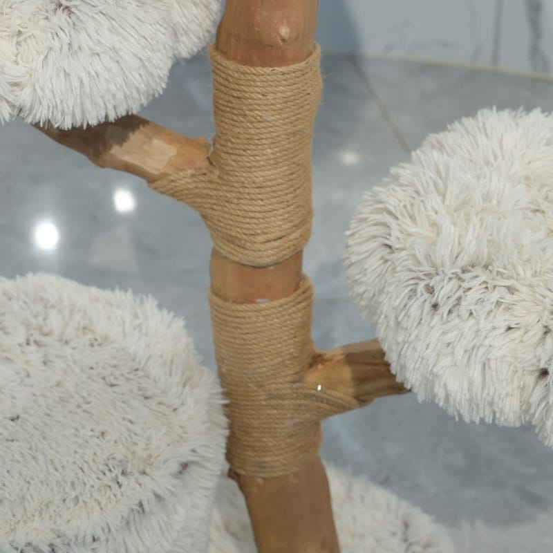 02-Natural-Solid-Wood-Cloud-Cat-Tree-(Integrated-Cat-Cave)-2
