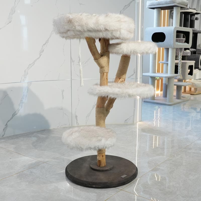 03-Natural-Solid-Wood-Multi-Layer-Cat-Tree-(Without-Cat-Cave)-2