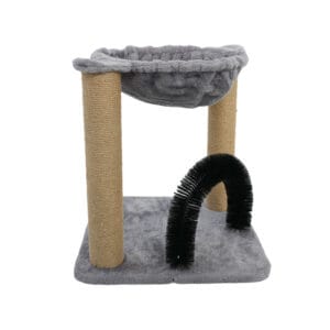 Hammock-style double-post sisal scratching & massage cat perch