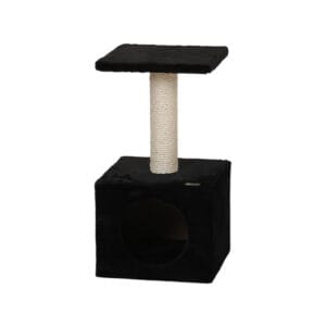 Simple single-post cat tree with bed