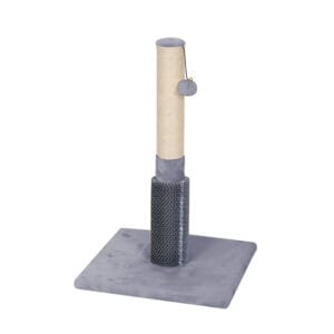 2-in-1 Cat Scratching Post with Grooming Brush & Hanging Toy