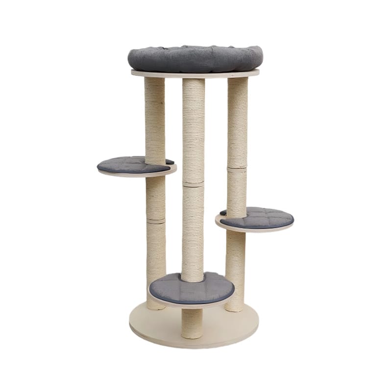 19-Multi-layer-solid-wood-cat-tree-(with-sisal-scratching-posts-+-plush-cushions)