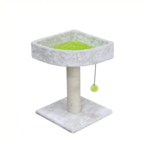 Corner cat tree (with sisal scratching posts + hanging teaser ball)