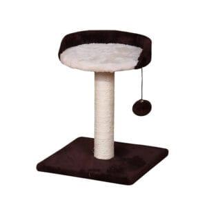 2-tier cat scratcher (with plush perch + hanging toy ball)